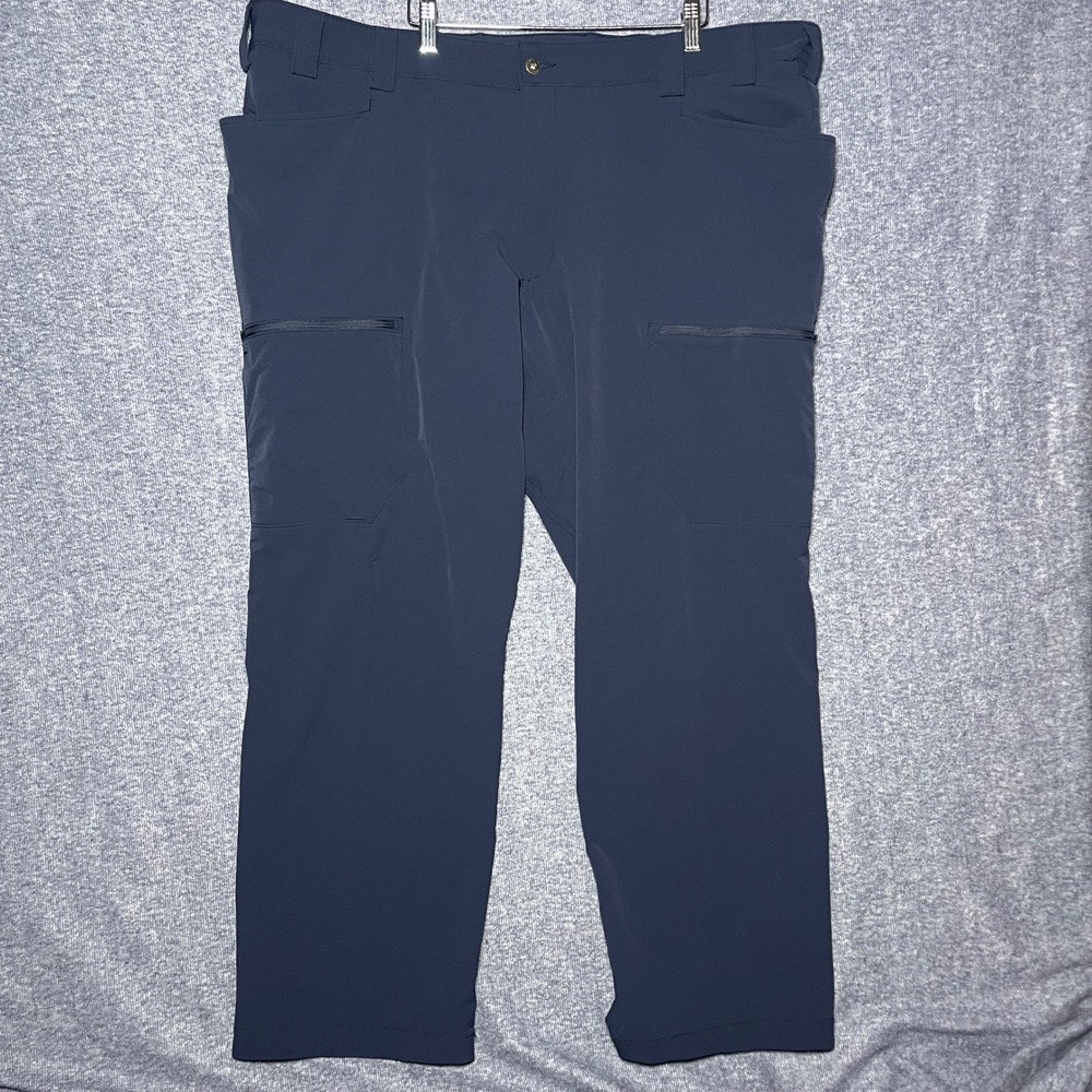 Duluth Trading Co Flexpedition Relaxed Fit Cargo Pants Navy Blue 46x32 Mens